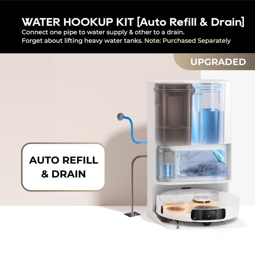 dreame L10s Ultra Gen 2 Robot Vacuum with Mop, 10000Pa, LiDAR Obstacle Avoidance & MopExtend Technology, Auto Washing&Drying, Self-Emptying&Refilling, 10.5mm Mop Lifting - 8