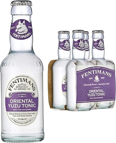 Fentimans Oriential Yuzu Tonic Water - Botanically Brewed Water - Infused with Yuzu Extracts and Herbal Undertones - Low Calorie, Gluten Free and Vegan Friendly Soft Drinks - 4 x 200 ml
