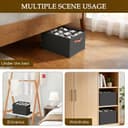 Romon Rangement Chaussure Pliable Pour 12 Paires Avec Couvercle Transparent Et Poignées, Gain De Place, Pour Placard Et Entrée, Noir - 6
