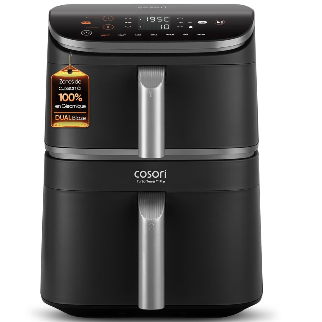 COSORI Air Fryer 10.8L Turbo Tower Pro,Friteuse sans huil…