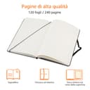 Amazon Basics Classic Notebook, A5, Plain, Black - 3
