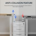 FLEXISPOT EC5B Electric Standing Desk with 3 Columns 2 Motors Height Adjustable Standing Desk Frame, Memory Control Panel, Load 100 kg, Black - 6