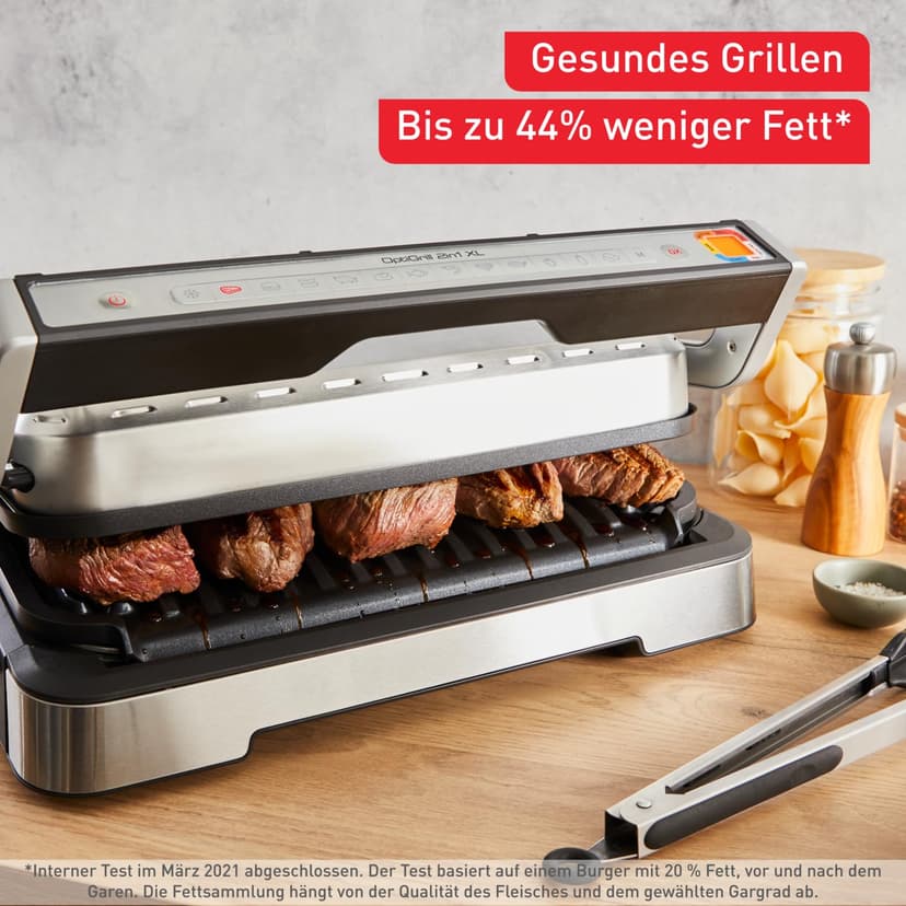 Tefal OptiGrill 4-in-1 XL Contact Grill with Baking Bowl, Foldable, Table Grill, 12 Programs, Cooking Step Display, Electric Grill, Oven, GC784D10 - 8
