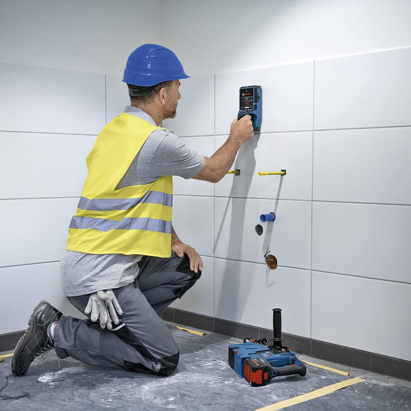 Bosch Professional 12V System Wall Scanner D-tect 200 C (12V battery, detection of (non-) live cables, metal, plastic pipes, wooden studs and cavities, USB-C™ Cable, L-BOXX) - 3