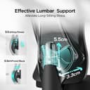 Hbada P3 Pro Ergonomic Office Chair with 2D Adjustable Lumbar Support, 3D Adjustable Headrest and Armrest, 135° Stepless Tilt Function, Black - 2