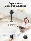 Dreo Fan for Bedroom, 120° Oscillating Standing Pedestal Fan, DC Motor, 80ft Air Circulator for Whole Room, 8 Speeds, 3 modes, 120° Manual Vertical Tilt, Quiet, 23dB, 35-40" Adjustable Height, Timer - 5