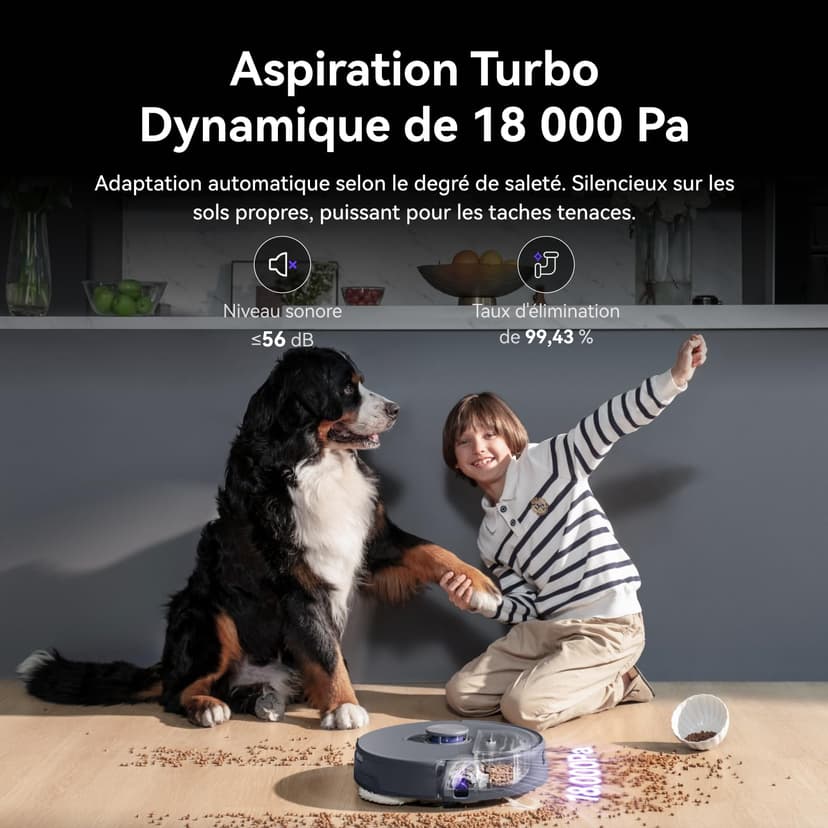 NARWAL Freo Z10 Ultra Robot Aspirateur Laveur, Balai Intelligent 18000Pa - Extension Serpillère Dynamique, Système Anti-Enchevêtrement, Nettoyage Humide/Sèche, Station Tout-en-Un - 5