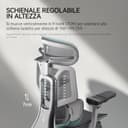 Hbada E3 Pro Fauteuil de Bureau Ergonomique, Système Lombaire Dynamique 3 Zones, Accoudoirs Réglables 6D, Tête avec Réglage 4D, Gris avec Repose-Pieds - 7