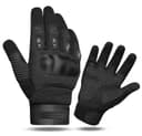 WFX Motorcycle Gloves for Men and Women Hard Knuckle Full Finger Touchscreen Motorbike Gloves for Bike Riding (BLACK, L) - 9