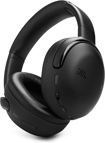 JBL Tour One M3 Wireless Over-Ear Bluetooth Headphones with True Adaptive Noise-Cancelling, 70 Hours of Playtime, Comfortable Fit, Spatial 360 Sound with Head Tracking, USB-C Compatible, Black