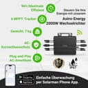 LIONSHEE Micro Onduleur 2000W, Micro Onduleur Solaire Balcon avec WiFi, Onduleur avec Câble CA de 5 Mètres, Inversor photovoltaïque MPPT, IP67 - 2