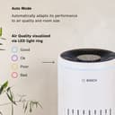 Bosch Air 2000 Air Purifier - Removes Pollutants, Includes Air Filter and Sleep Mode (< 25 dB(A)) - For Areas up to 37.5 m²- With Smart Sensor & Auto Mode - CADR: 180 m³/h - 3