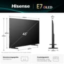 Hisense QLED 43 43E7Q 4K Ultra HD Smart TV VIDAA WiFi Dolby Vision HDMI 2.1 - 2