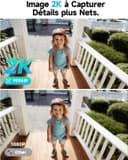 2K Outdoor Surveillance Camera Battery Solar Panel Camera Surveillance Outdoor WiFi Colour Night Vision Wireless Cameras Outdoor Indoor PIR Motion Detection IP66 2.4GHz 2 - 5