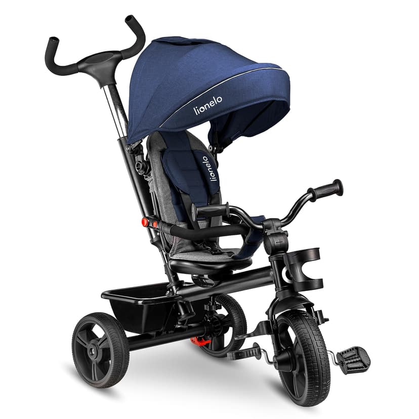 LIONELO Haari Tricycle bébé évolutif jusqu'à 25 kg, vélo de Marche vélo pour Les Enfants Plus âgés, siège réversible, Grand Panier Sac, Porte-gobelet, Roue Libre - 1