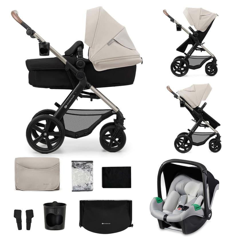 Kinderkraft, MOOV 2, Poussette 3 en 1 Travel System avec … - 1