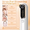 Yccu Aspirateur Point Noir Extracteur Points Noirs Visage Tire Comedon Points Noirs Anti Point Noir Nez Nettoyage des Pore Peau Soin Visage Blackhead Removal 4 Sondes et 4 Modes Rechargeable - 4