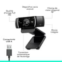 Logitech C922 Pro Stream Webcam, Streaming Ultrarapide HD 1080p/30ips/HD 720p/60ims, Audio Stéréo, Correction HD, Mise au Point Automatique, Youtube, Twitch, Camera PC/Mac/Portable/Macbook/Tablette - 7