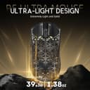 ATTACK SHARK R5 Ultra Carbon Fiber 8000Hz Wireless Gaming Mouse, 39g SUPERLIGHT, 42000DPI, PAW3950MAX Sensor, Nordic 52840 Chip, Bluetooth/2.4G/USB-C Wired Mice with Coiled Cable, for PC/Mac, Black - 4