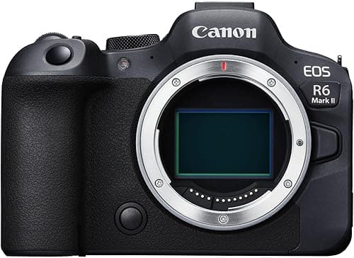 Canon EOS R6 Mark II Full Frame Mirrorless Camera Body Only | 24.2-megapixels, up to 40fps continuous shooting, 4K 60p, up to 8-stops IS and Dual Pixel CMOS Auto Focus II