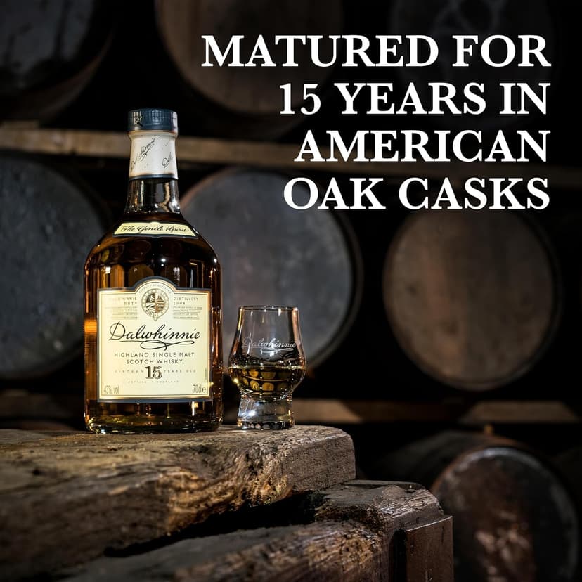 Dalwhinnie 15 Year Old Single Malt Scotch Whisky | 43% vol | 70cl | Scottish Highlands | Smooth & Aromatic | Malty Sweet Flavours & Smoky Warmth | with Gift Box - 5