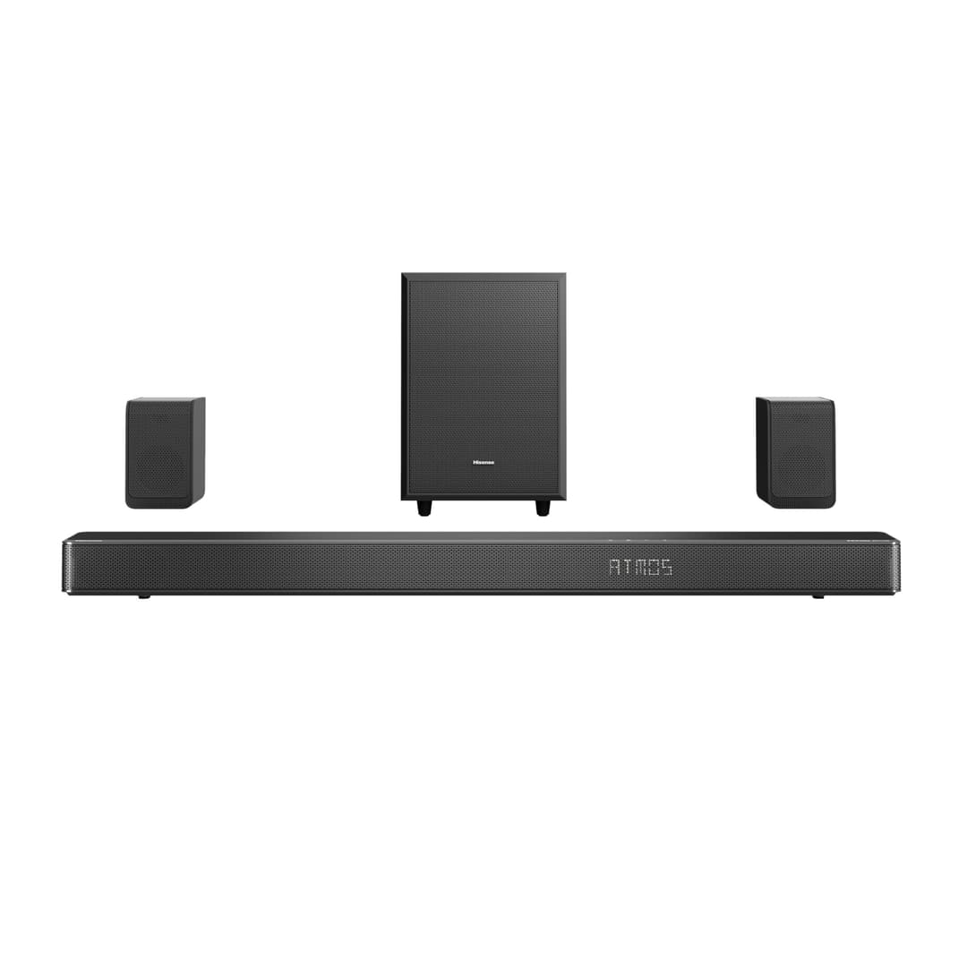 Hisense AX5125H 5.1.2 Channel 500W Dolby Atmos Soundbar with Wireless Subwoofer& Up Firing Speakers& Turly Wireless Rear Speakers