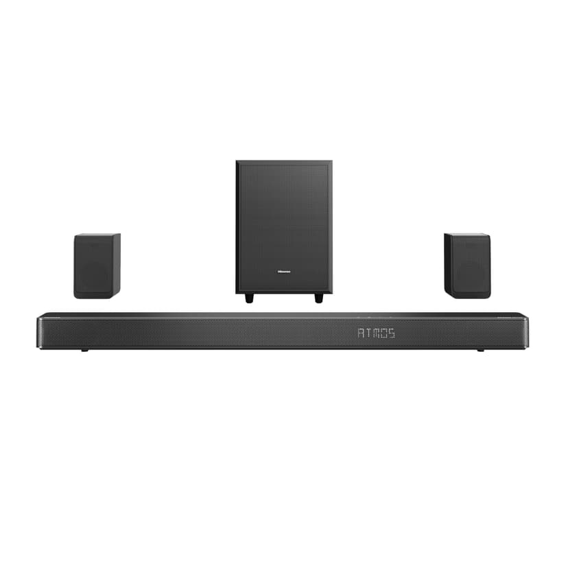 Hisense AX5125H 5.1.2 Channel 500W Dolby Atmos Soundbar with Wireless Subwoofer& Up Firing Speakers& Turly Wireless Rear Speakers - 1