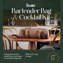 Barillio Bartender Bag Travel Bartender Kit Bag with Bar Tools | Professional 17-Piece Bar Tool Set with Portable Waxed Canvas Bag Including Shoulder Strap for Easy Carry | Travel Cocktail Set…… - 2