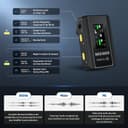 Neewer CM28 Max Système Micros Lavalier sans Fil Boîtier Chargement 48KHz 24Bit Stockage 8GB 25H Portée 300m Enregistrement Vidéo Micro à Annulation Bruits pour iPhone iPad Android Appareil Photo PC - 4