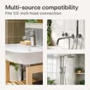 Praknu Handheld Bidet Douche Shower Spray for Toilet in Stainless Steel Sprayer, Hose & Holder - Stainless Steel – for Standard G1/2 Connection – Easy to Install - 7