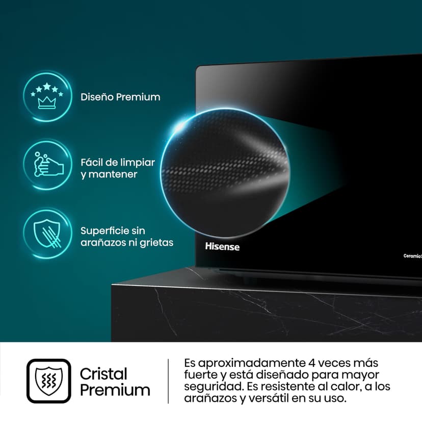 Hisense H20MOBP1G Microwave with Grill, 20L Capacity, 700W Power, 900W with Grill, 5 Levels, 30 Minute Timer, Defrost Mode, Shooter, Black Finish - 7