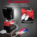 LED Work Light for Milwaukee M18 Battery: Cordless Tools Light - 18V Flashlight - 48W Battery Lights with USB Charger (No Battery) - 2