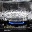 4.5L Glass Cooking Pot with Lid - Heat-Resistant Borosilicate Simmer Pot Soup Pot Transparent Saucepan Stockpot Double Handles for Pasta Noodle Soup Milk Tea and Salad - 7