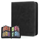 Old Canal Classeur Top Loader, Classeur Carte de 4 Poches de 112 Top Loaders, Album de Top Loader avec Fermeture éclair de et Durable, Rangement Carte pour MTG, TCG, Noir (UNIQUEMENT POUR TOP LOADERS) - 1