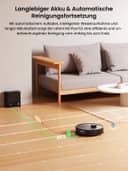 Lefant M2 Plus Aspirateur Robot Laveur avec Station 6000Pa Vidage Automatique Poussière,Navigation Laser Cartographie,Évitement d'obstacles PSD,Idéal pour Poils d'animaux/Tapis, WiFi/App/Alexa, Noir - 7
