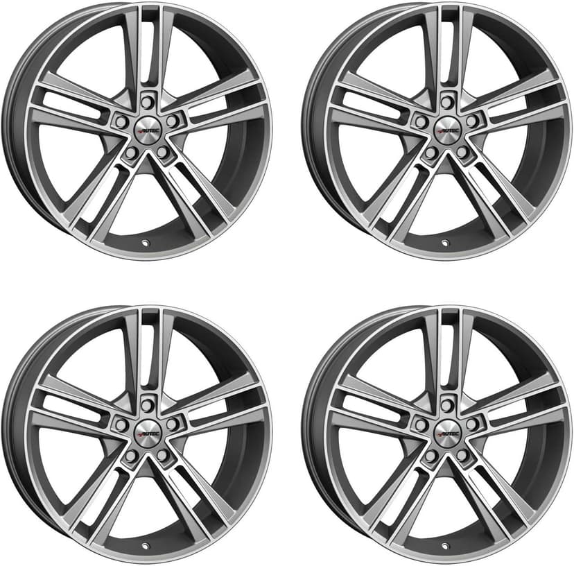 4x Jantes en aluminium AUTEC RIAS 8.5x20 ET40 5x120 Titansilber matt poliert - 1
