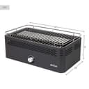 Aktive 63004 Portable Charcoal Barbecue, Rechargeable, Battery-Operated, Smokeless, Black, Rectangular, Drip Protection, Dimensions 45 x 28 x 19 cm, Includes Carry Bag, Patio, Balcony Grill - 4