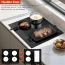 KICHPOWER Plaque Induction 4 Feux, 1 Zone Flexible, Plaque Induction 60cm Encastrable, Plaque de Cuisson électrique, Boost Fonction, Commande Tactile, 6000W, 9 Niveaux de puissance, Minuterie 1-99 Min - 3