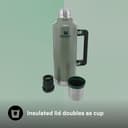 Stanley 1913 Classic Legendary Thermal Flask 2.3L - Keeps Hot Or Cold for 48 Hours - BPA-Free Insulated Bottle - Stainless Steel Coffee Flask - Leakproof - Dishwasher Safe - Green - 6