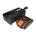 WORX Kit de Démarrage Pack Batterie Lithium 20V et Chargeur Rapide WA3601, Batterie de 2Ah, Charge en Une Heure Votre Outil, Compatible avec Tous Les Outils sans Fil WORX Powershare - 1