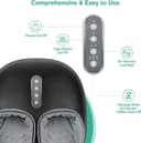 Medcursor Foot Massager Machine with Heat Function, Deep Kneading Massager, Multi-Level Settings & Adjustable Intensity for Home or Office Use (Black) - 2