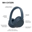 Sony WH-CH720N Wireless Bluetooth Noise Cancelling Over-Ear Headphones, Ambient Sound Mode, Lightweight Design, up to 50 hr battery life, iOS & Android - Blue - 8