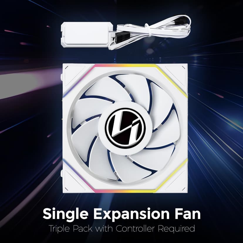 Lian Li UNI FAN TL-LCD Wireless Reverse 120 White (1pc) - 3