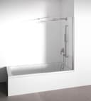 Front Bath Screen Fixed Panel – Transparent – Tempered Glass 6 mm Anti-Limescale – Silver Profile – Width 100 cm – Height 145 cm - 1