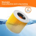 Pack of 15 for Kärcher KFI 357 Vacuum Cleaner Bags + 2 Filters + 2 Filter Brushes Replacement for Kärcher WD2 Plus, WD2, WD3, SE4002, SE4001 KWD1-3 WD3.200, 2.863-314.0, Filter for WD3P Accessory Set - 7