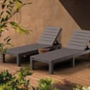 luxirest Set of 2 Sun Lounger Garden Outdoor Adjustable Backrest with Cushion - 9