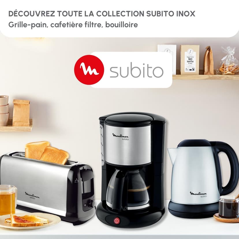 Tostadora Moulinex Subito 1000W Gris Inox - 8