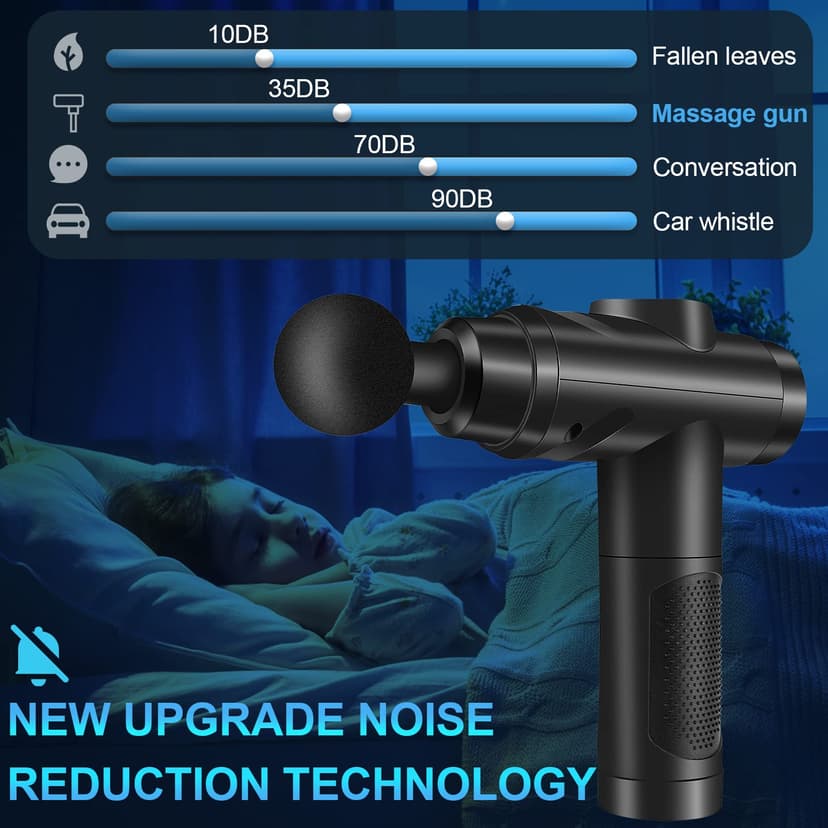 Pistolet De Massage, Pistolet Massage Pistolet Massage Musculaire Massage Gun 30 Vitesses Avec écran Lcd 10 Embouts Pour Dos épaules, Jambes, Muscles (noir) - 6