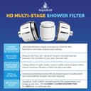 AquaBliss HD Heavy Duty High Output Shower Filter – Latest Superior Advanced 30x Filter Media - Universal Multi-Stage Shower Head Filter for Chemicals, Chlorine, Pesticides (SF500) - Chrome - 3