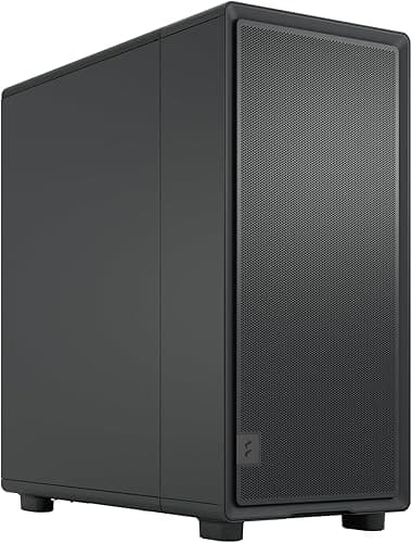 Fractal Design Epoch Black Solid - High Airflow PC Gaming Case - Mesh Front Panel - Three Momentum 12 Fans Included - Spacious Interior - ATX/mATX/ITX Support